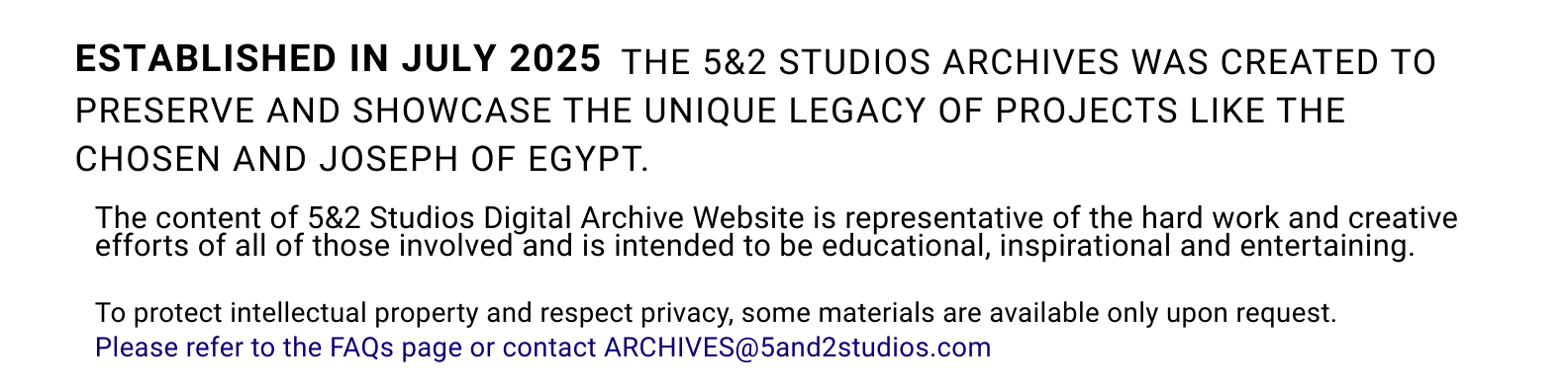 Archival Mission Statement